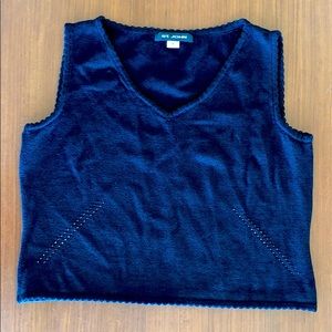 Saint John Navy V-Neck Sleeveless Top P